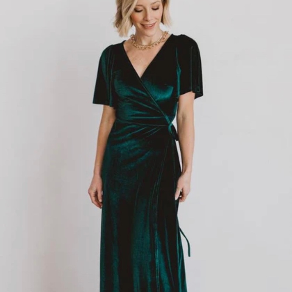 Baltic Born Meghan Velvet Wrap Maxi Dress